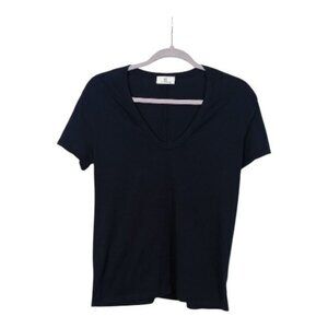 Adriano Goldschmied Blue Short Sleeve T-Shirt Small Scoop Neck 100% Cotton Tee